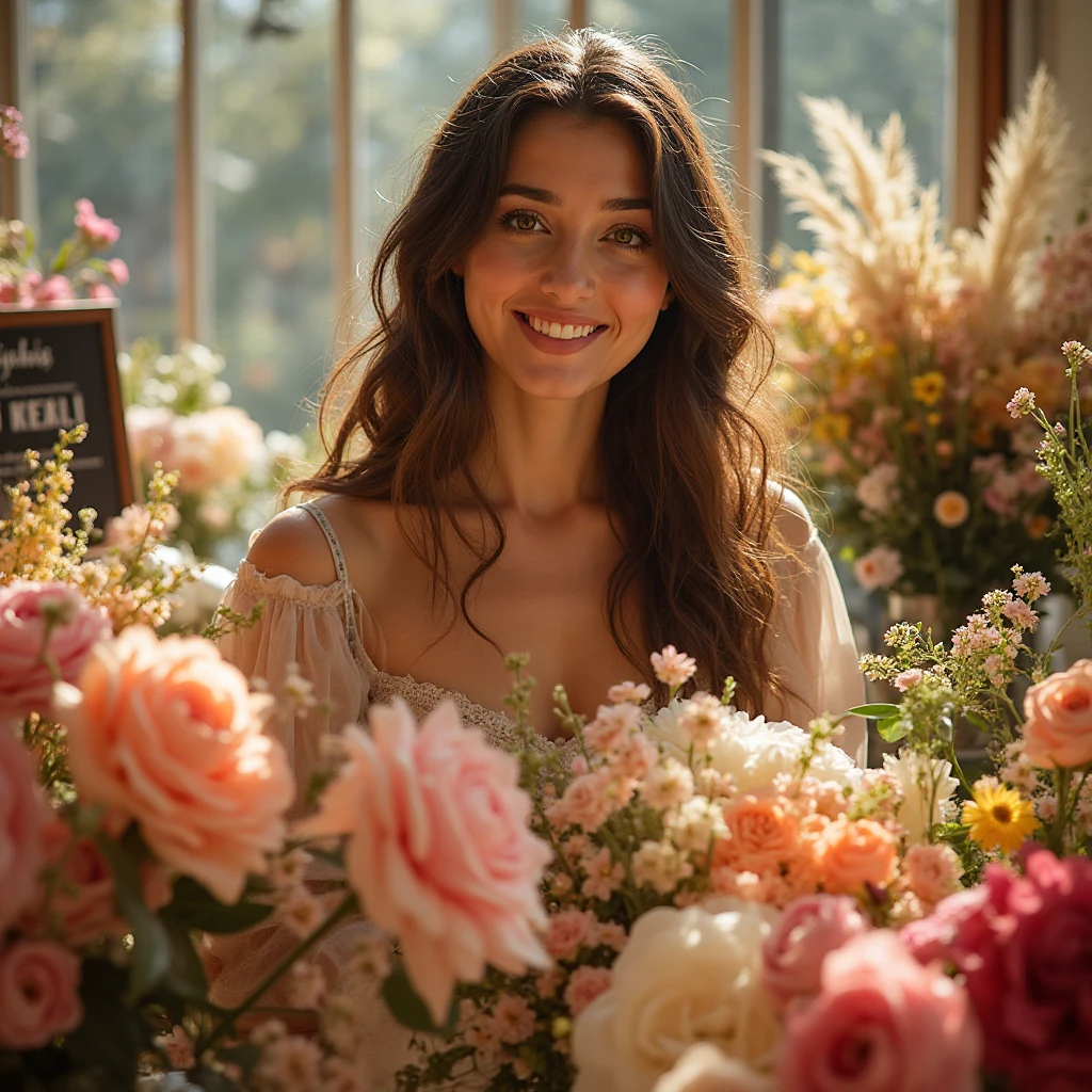 Pyxmeronaegrizan designer Elena Martinez arranging romantic bouquets